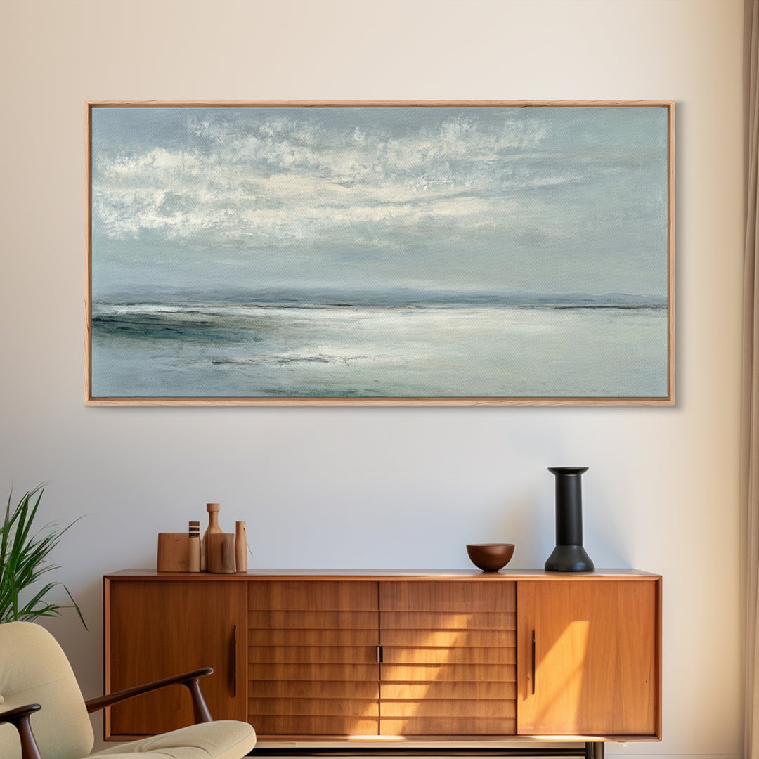 Large Neutral Landscape Canvas Print, Medical Office Art, Wall Art, Office Decor, Watercolor Art, Calm, Printable Card, MOA-2x1-36