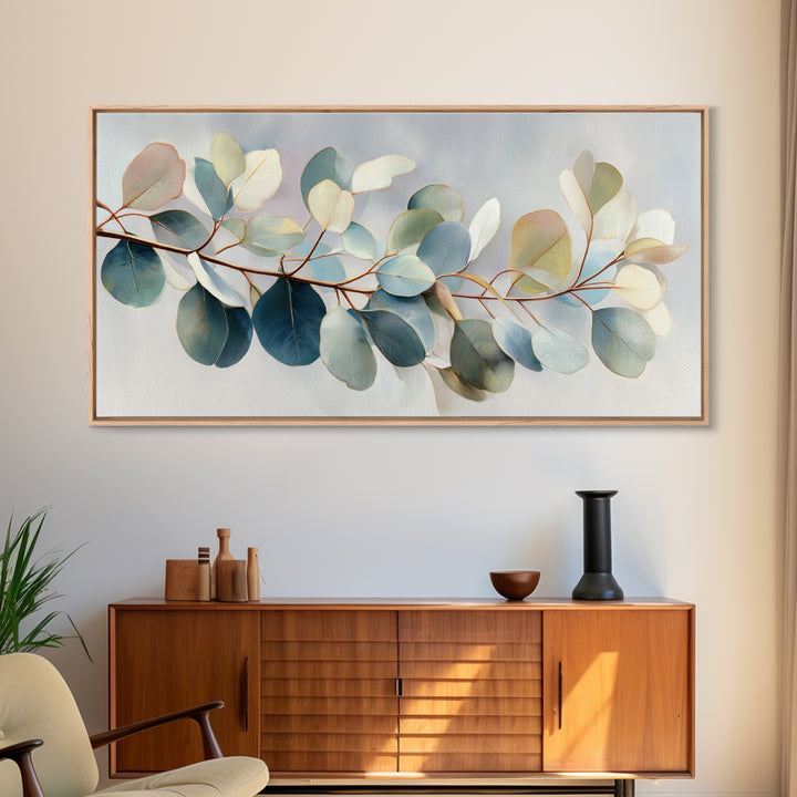 Botanical Eucalyptus Branch Canvas Print, Medical Office Art, Animal Art, Office Decor, Watercolor Art, Calm, MOA-2x1-47