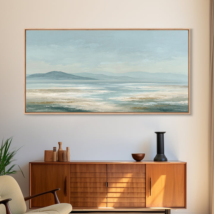 Peaceful Ocean Horizon Canvas Print, Medical Office Art, Digital Art, Office Decor, Calm, Medical Decor, Anatomy Wall Art, MOA-2x1-48