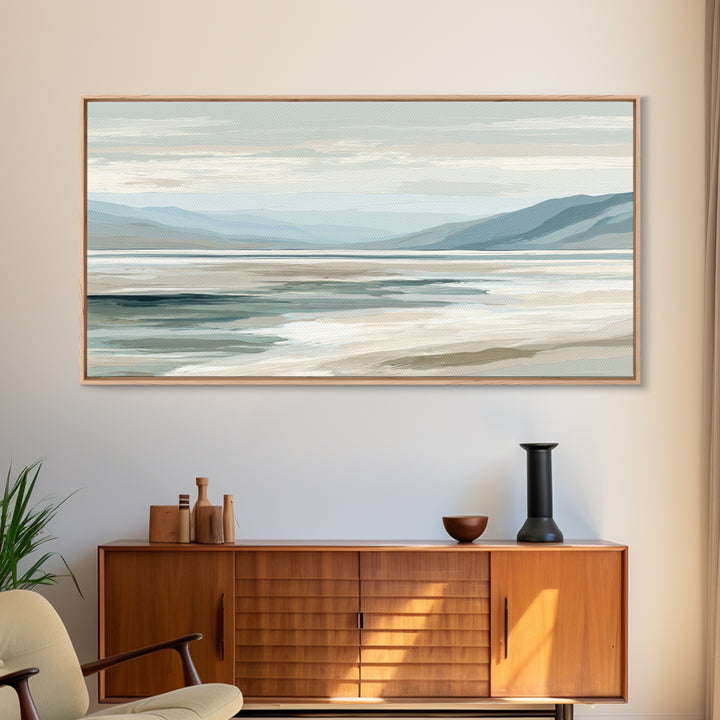 Peaceful Ocean Horizon Framed Canvas Print, Medical Office Art, Anatomy Poster, Office Decor, Fine Art, Calm, Modern Decor, MOA-2x1-96