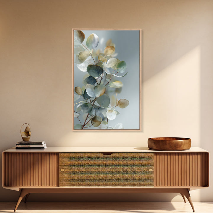Botanical Eucalyptus Branch Canvas Print, Medical Office Art, Medical School, Office Decor, Fine Art, Calm, Minimalist Decor, MOA-2x3-11