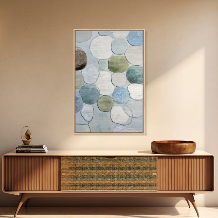 Abstract Cells and Circles as Soothing Pattern Framed Canvas Print, Medical Office Art, Digital Art, Office Decor, Abstract Art, MOA-2x3-37