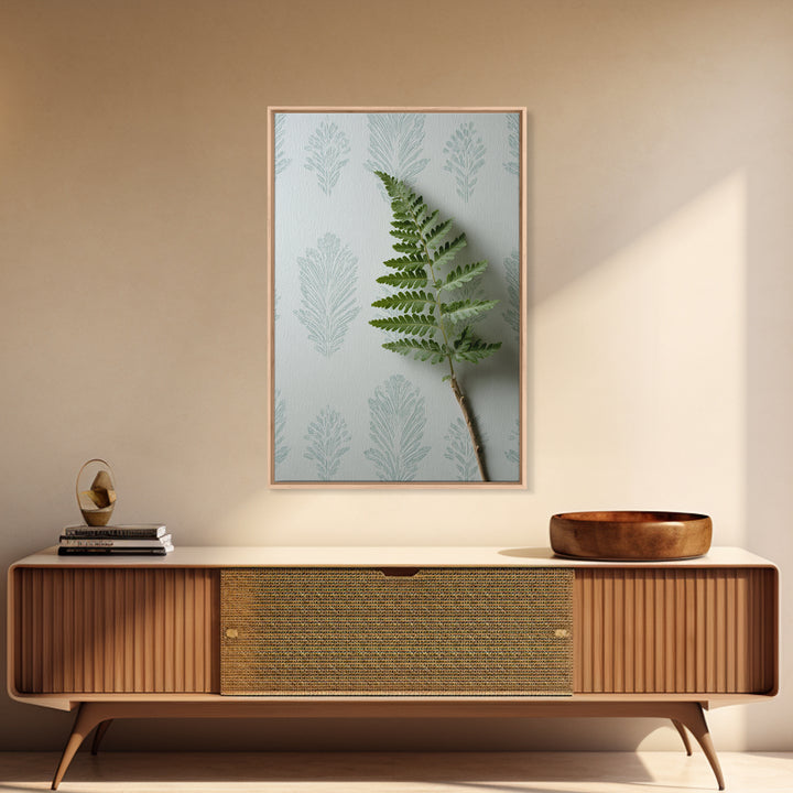 Minimal Green Fern Specimen Canvas Print, Medical Office Art, Fine Art Print, Office Decor, Fine Art, Calm, Wall Decor, MOA-2x3-40
