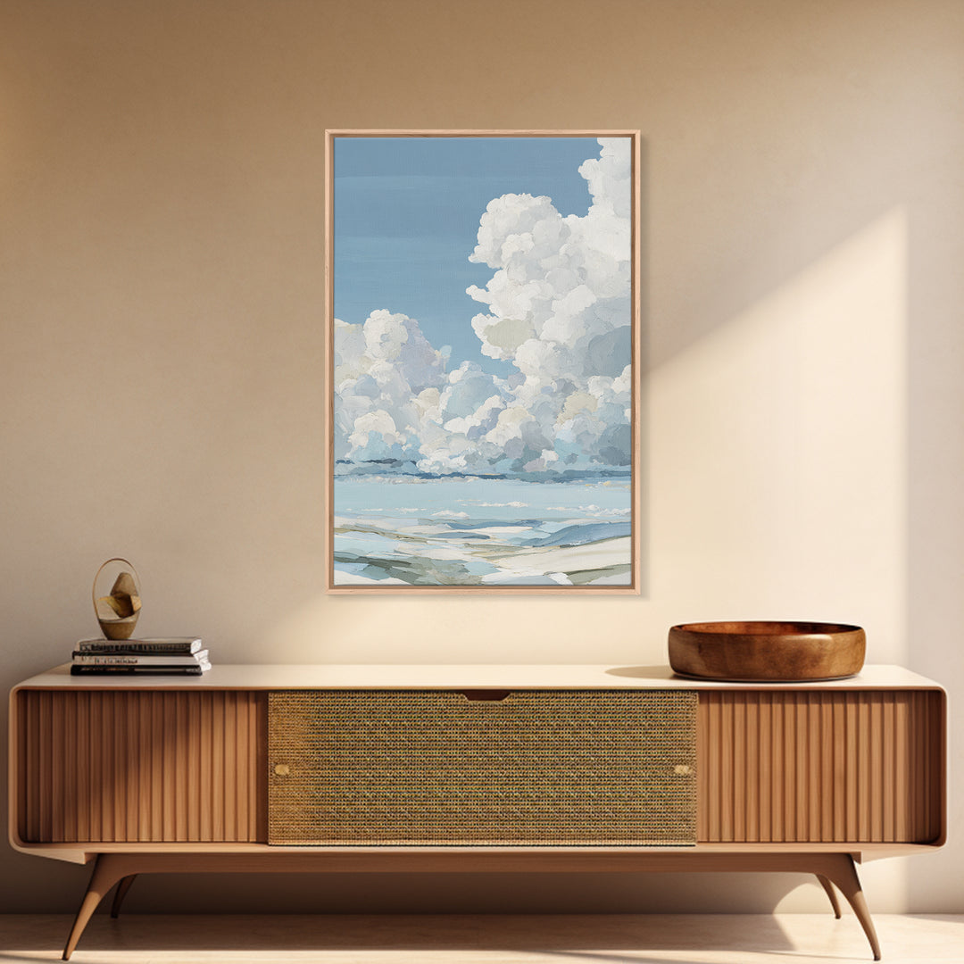 Sky and Cloud Scene Framed Canvas Print, Medical Office Art, Office Decor, Abstract Art, Calm, Anatomy Wall Art, MOA-2x3-41