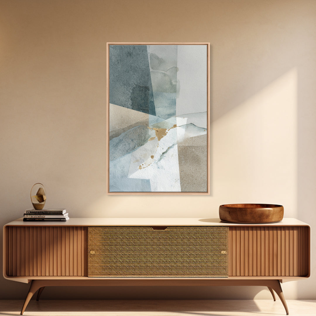 Clean Geometric Composition Framed Canvas Print, Medical Office Art, Room Decor, Office Decor, Abstract Art, Calm, MOA-2x3-42