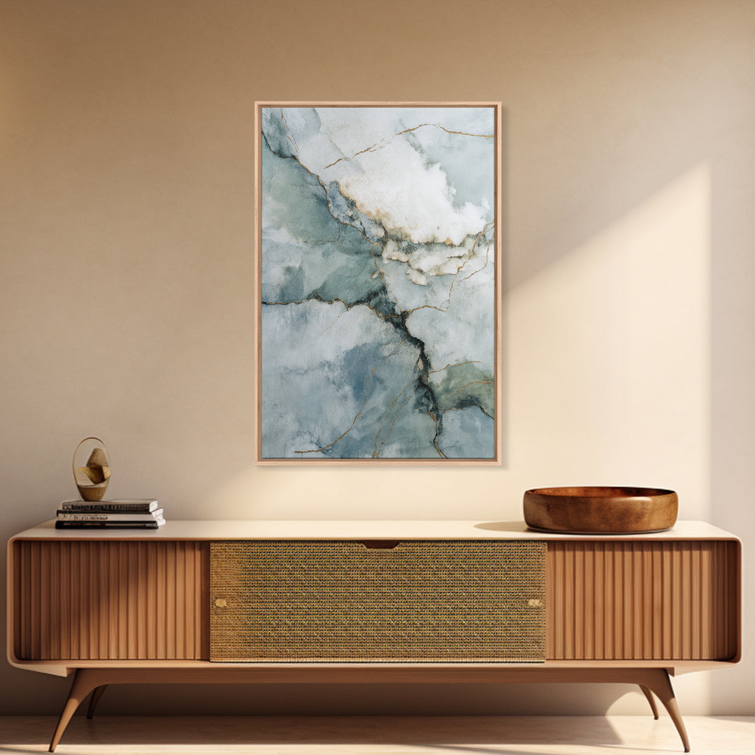 Subtle Marble Texture Framed Canvas Print, Medical Office Art, Room Decor, Office Decor, Oil Painting, Calm, MOA-2x3-51