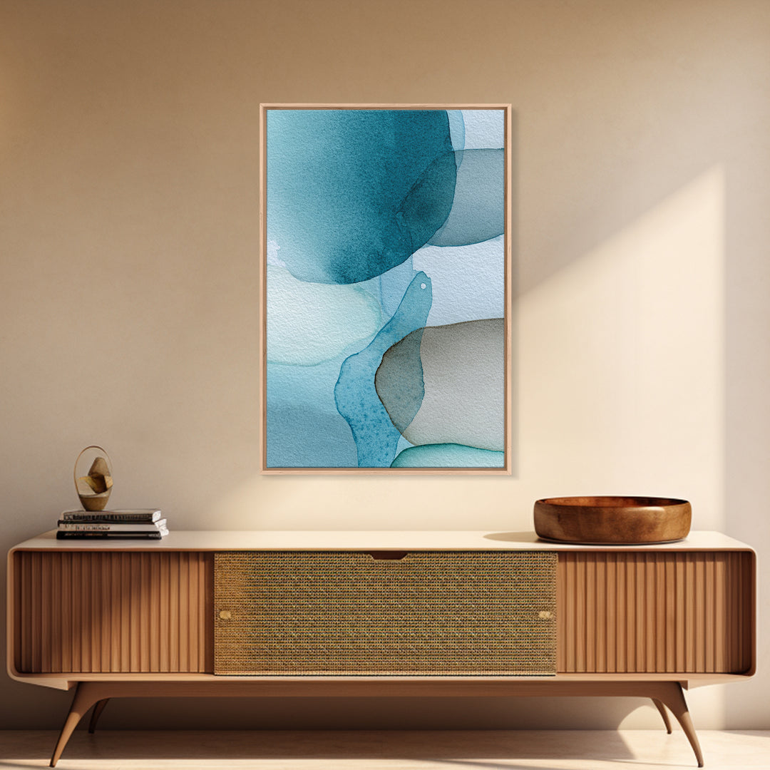 Calming Blue Abstract Canvas Print, Medical Office Art, Medical Art, Office Decor, Fine Art, Calm, Biology Art, Nurse Wall Art, MOA-2x3-57