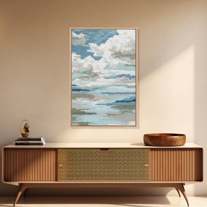 Sky and Cloud Scene Canvas Print, Medical Office Art, Teal Wall Art, Office Decor, Fine Art, Calm, Anatomy Art, Brain Art, MOA-2x3-65
