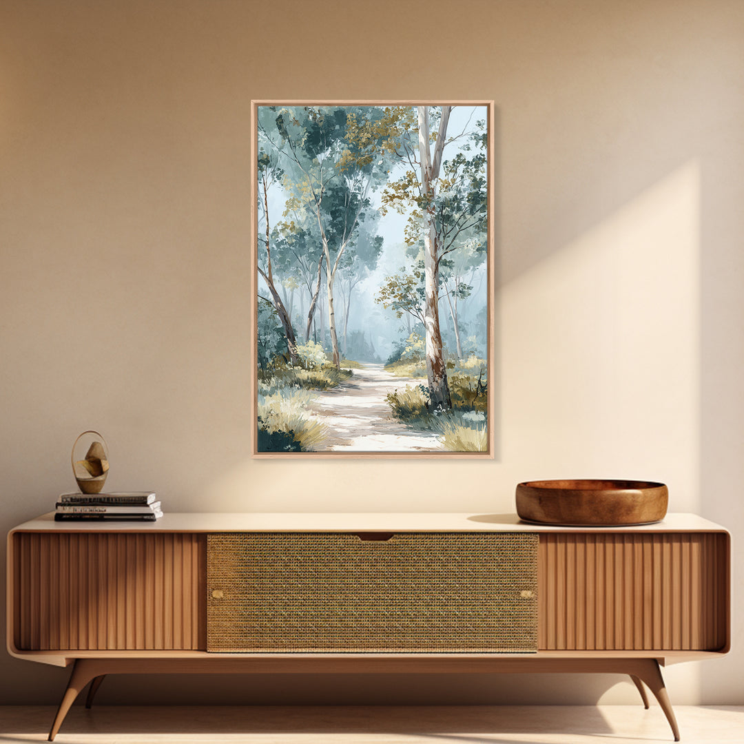 Gentle Forest Path Framed Canvas Print, Medical Office Art, Animal Art, Office Decor, Fine Art, Calm, Heart Anatomy Print, MOA-2x3-73