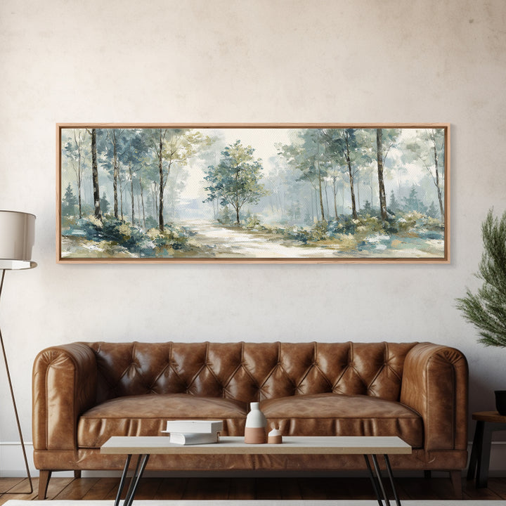 Gentle Forest Path Canvas Print, Medical Office Art, Medical Decor, Office Decor, Oil Painting, Calm, Science Art, MOA-3x1-33