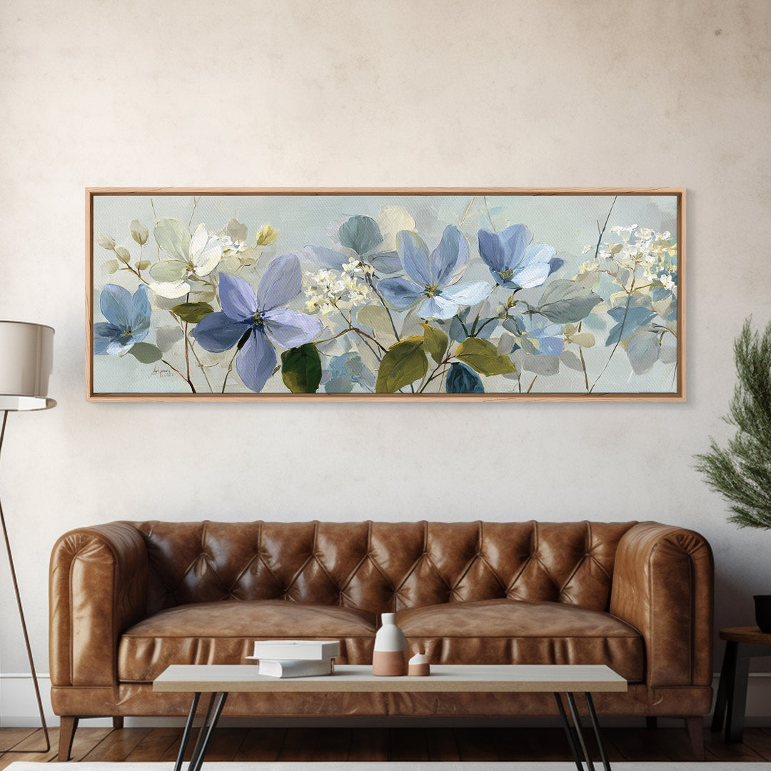 Lavender Botanical Still Life Framed Canvas Print, Medical Office Art, Anatomy Wall Art, Office Decor, Watercolor Art, Calm, MOA-3x1-37