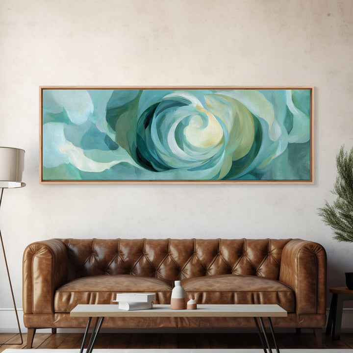 Abstract Healing Spiral Framed Canvas Print, Medical Office Art, Neutral Decor, Office Decor, Abstract Art, Calm, Wall Art, MOA-3x1-7