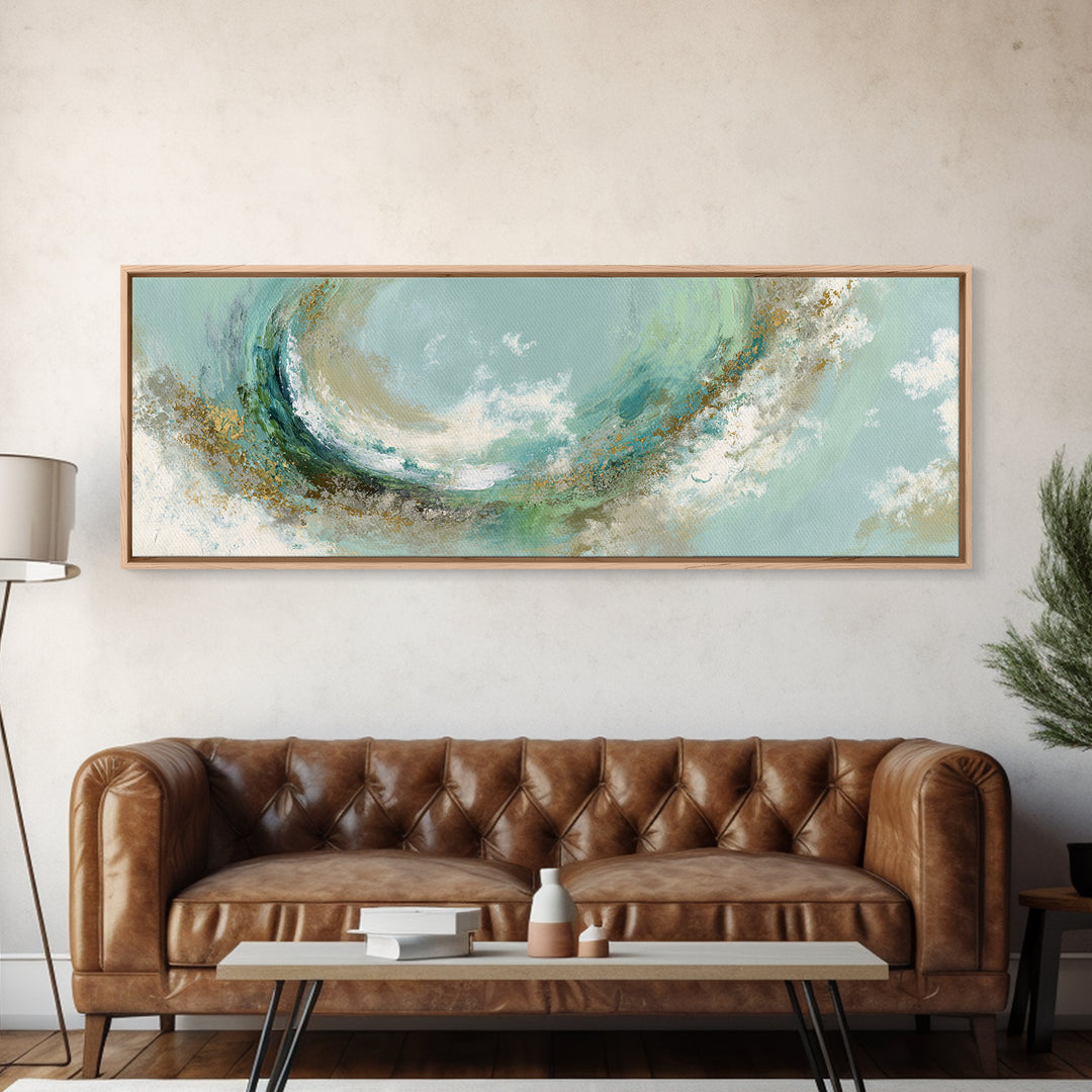 Abstract Healing Spiral Framed Canvas Print, Medical Office Art, Dental Office Decor, Office Decor, Abstract Art, Calm, MOA-3x1-79