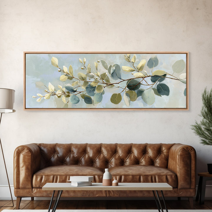 Botanical Eucalyptus Branch Canvas Print, Medical Office Art, Room Decor, Office Decor, Fine Art, Calm, Medical Student Gift, MOA-3x1-91
