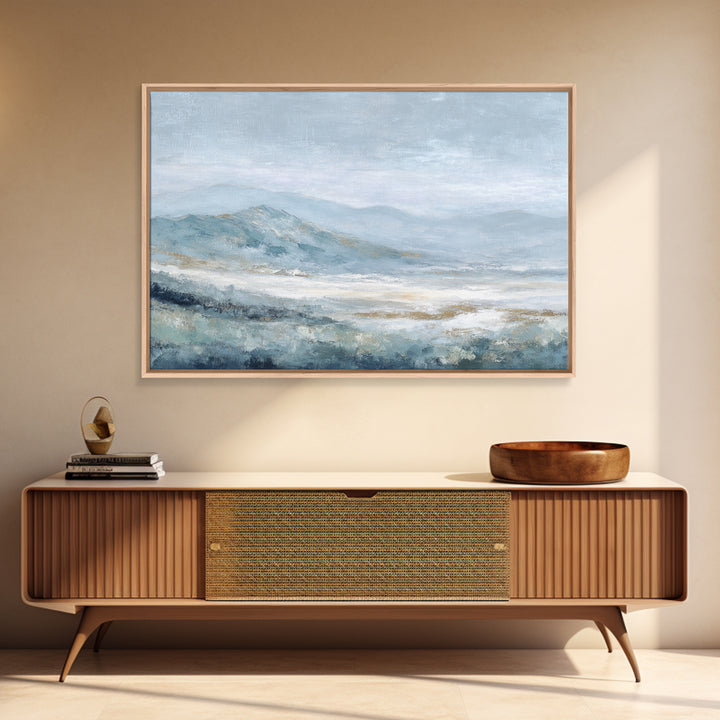 Soft Mountain Landscape Canvas Print, Medical Office Art, Anatomy Wall Art, Office Decor, Oil Painting, Calm, Neuroscience Art, MOA-3x2-30