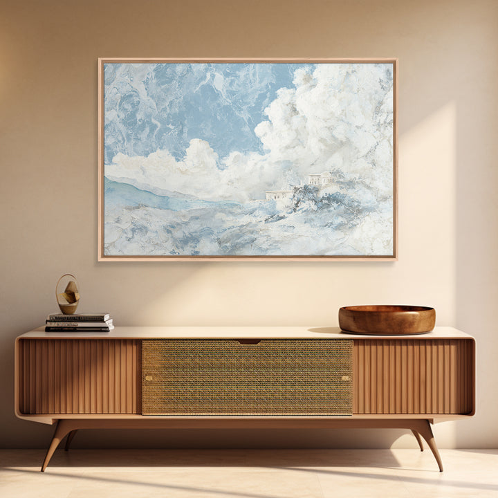 Subtle Marble Texture Framed Canvas Print, Medical Office Art, Room Decor, Office Decor, Oil Painting, Calm, MOA-3x2-47