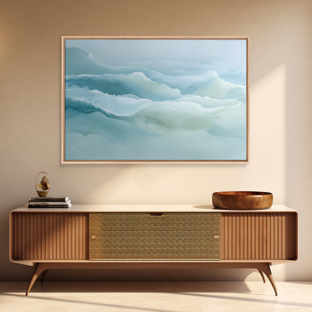 Calming Blue Abstract Canvas Print, Medical Office Art, School Nurse Art, Office Decor, Abstract Art, Calm, Luxury Decor, MOA-3x2-53