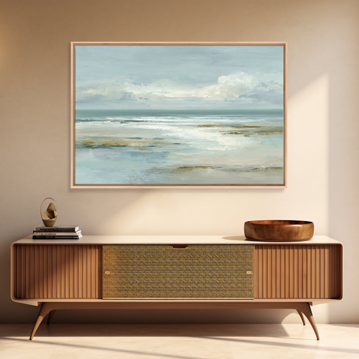 Peaceful Ocean Horizon Framed Canvas Print, Medical Office Art, Animal Art, Office Decor, Fine Art, Calm, Heart Anatomy Print, MOA-3x2-8