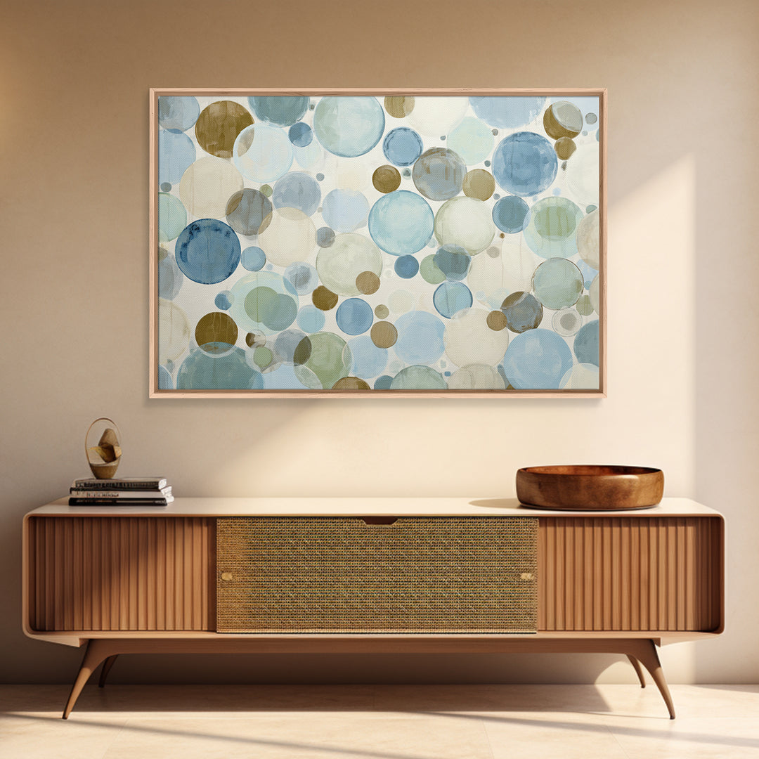 Abstract Cells and Circles as Soothing Pattern Framed Canvas Print, Medical Office Art, Biology Art, Office Decor, Abstract Art, MOA-3x2-81