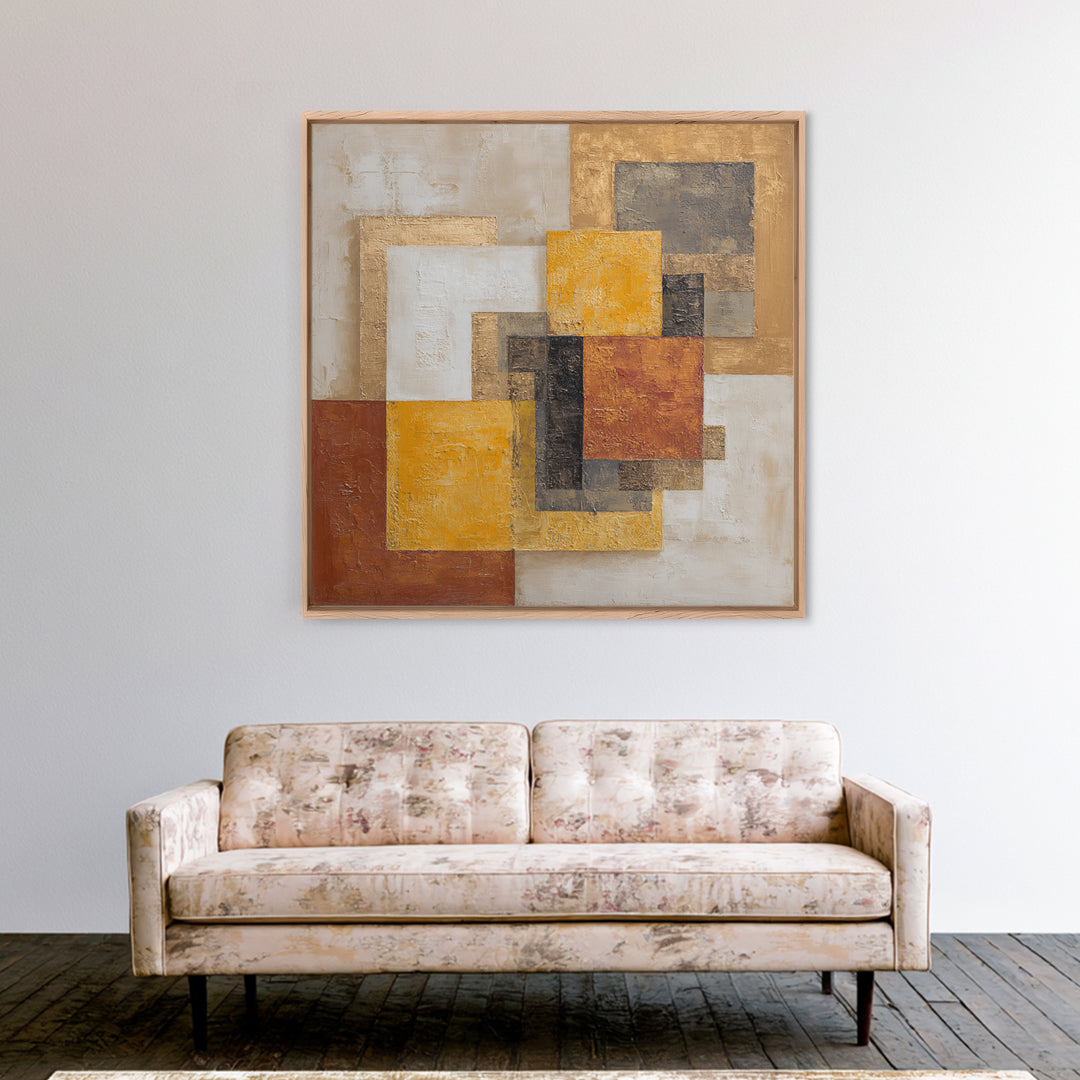 High Contrast Gallery Abstract Framed Canvas Print, Modern Art, Living Room Wall Art, Living Room Decor, Abstract Art, Modern, MOD-1x1-24
