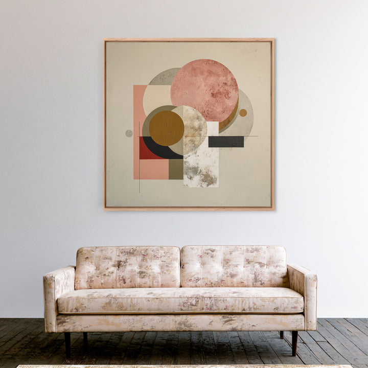 Modern Landscape with Simplified Horizon Framed Canvas Print, Modern Art, Statement Artwork, Living Room Decor, Modern, MOD-1x1-33