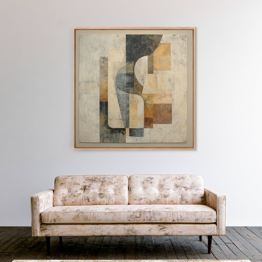 Fragmented Figure Study Framed Canvas Print, Modern Art, Gallery Decor, Living Room Decor, Fine Art, Modern, Contemporary Art, MOD-1x1-65