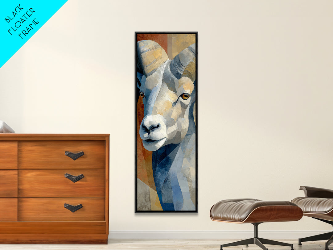 Modern Animal Portrait Canvas Print, Modern Art, Abstract Wall Art, Living Room Decor, Oil Painting, Modern, Neutral Decor, MOD-1x3-10