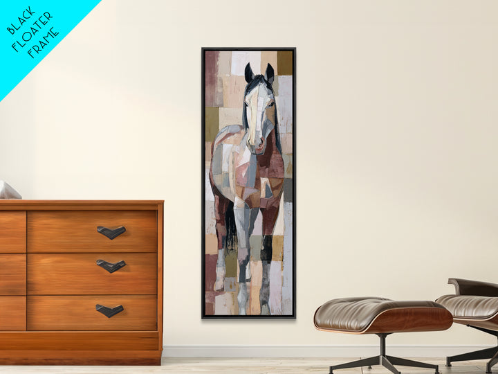 Contemporary Horse Portrait Canvas Print, Modern Art, Wall Decor, Living Room Decor, Oil Painting, Modern, Digital Print, MOD-1x3-27