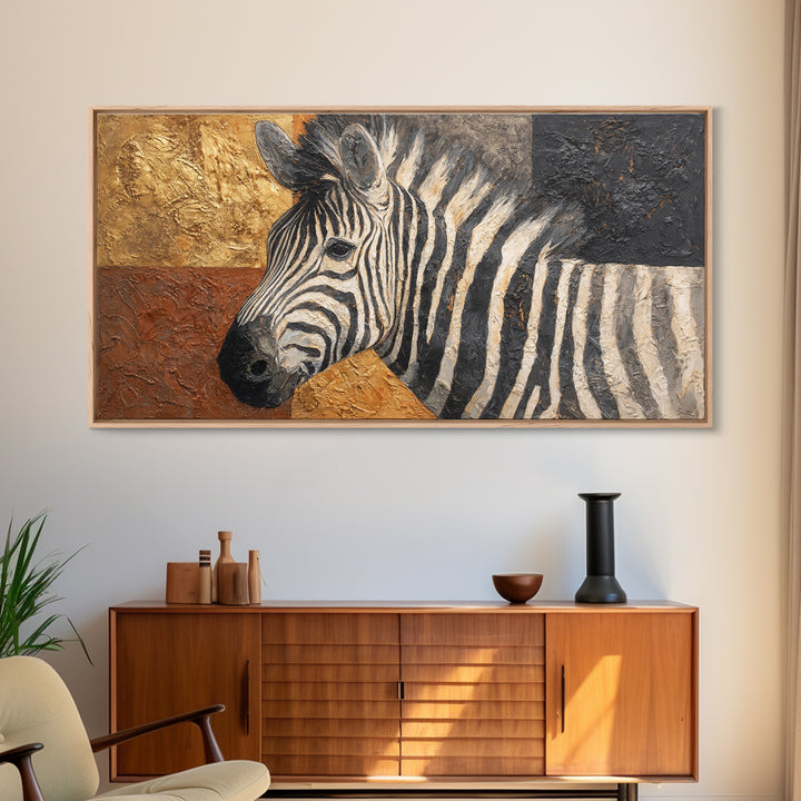 Modern Animal Portrait Framed Canvas Print, Modern Art, Statement Artwork, Living Room Decor, Oil Painting, Modern, Wall Decor, MOD-2x1-18