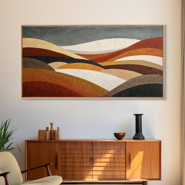Modern Landscape with Simplified Horizon Canvas Print, Modern Art, Canvas, Living Room Decor, Fine Art, Modern, Boho Wall Art, MOD-2x1-53