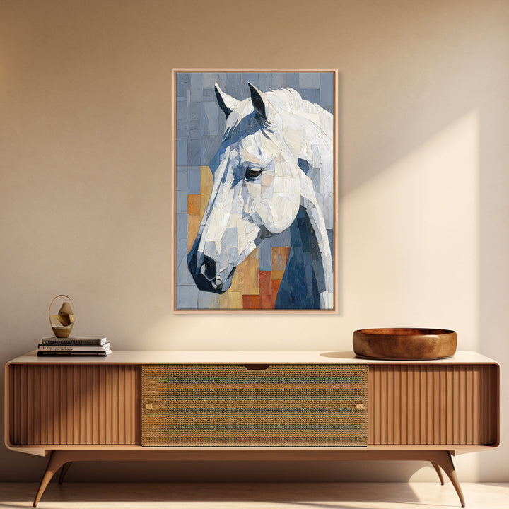 Contemporary Horse Portrait Canvas Print, Modern Art, Art Print, Living Room Decor, Fine Art, Modern, Printable Wall Art, MOD-2x3-23
