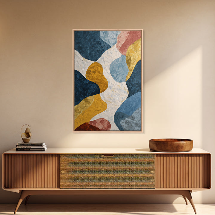Large Marble Texture Abstract Framed Canvas Print, Modern Art, Boho Decor, Living Room Decor, Abstract Art, Modern, Wall Decor, MOD-2x3-48