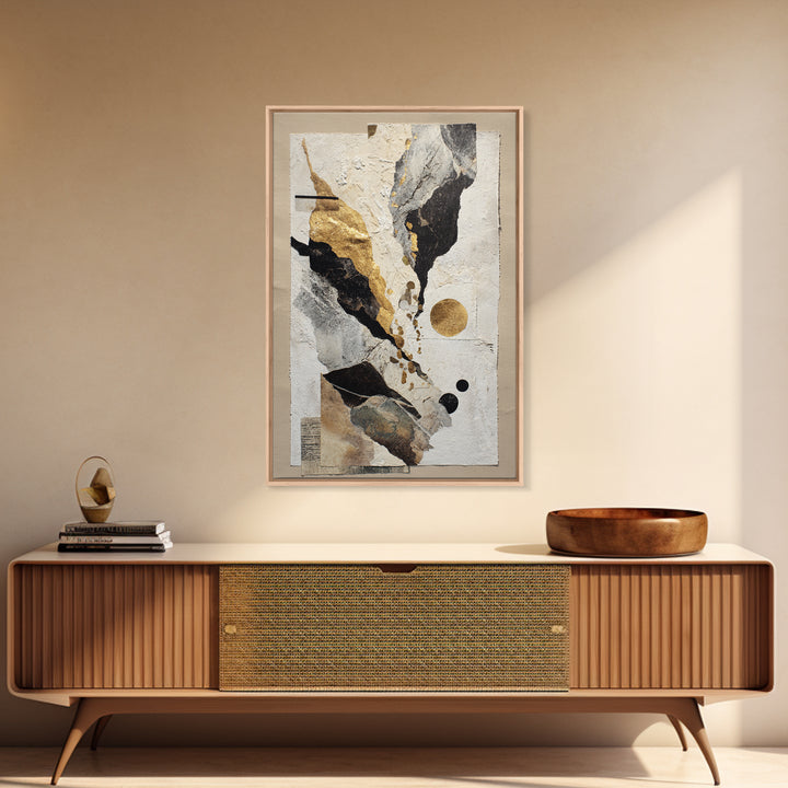 Abstract Circular Forms Framed Canvas Print, Modern Art, Room Decor, Living Room Decor, Fine Art, Modern, Mid Century Modern, MOD-2x3-51
