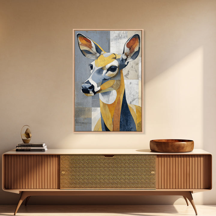 Modern Animal Portrait Canvas Print, Modern Art, Minimalist Decor, Living Room Decor, Fine Art, Modern, Art Deco, Wall Hanging, MOD-2x3-54