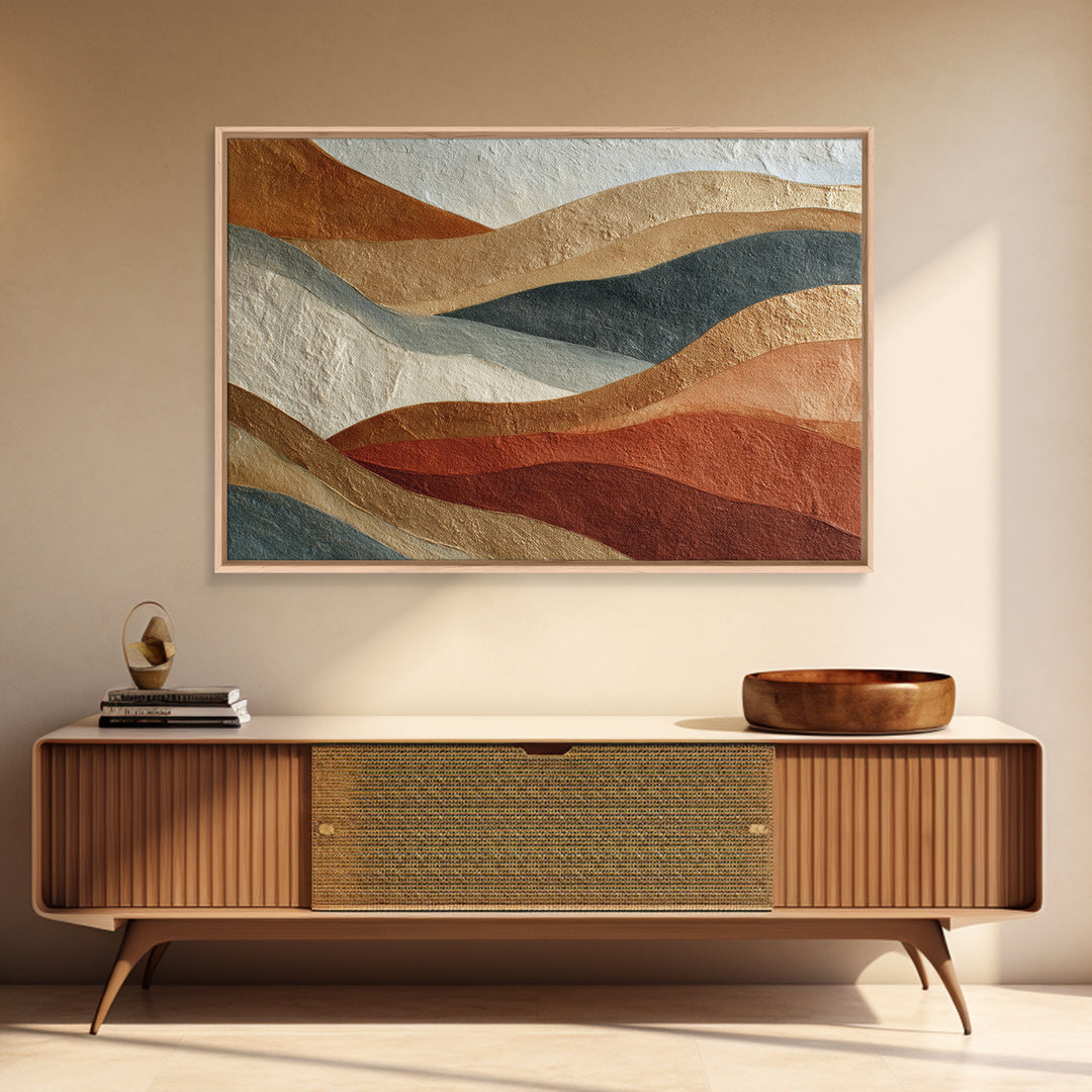 Modern Coastal Landscape Canvas Print, Modern Art, Mid Century Modern, Living Room Decor, Fine Art, Modern, Boho Wall Decor, MOD-3x2-22
