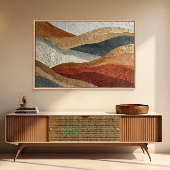 Modern Coastal Landscape Canvas Print, Modern Art, Mid Century Modern, Living Room Decor, Fine Art, Modern, Boho Wall Decor, MOD-3x2-22