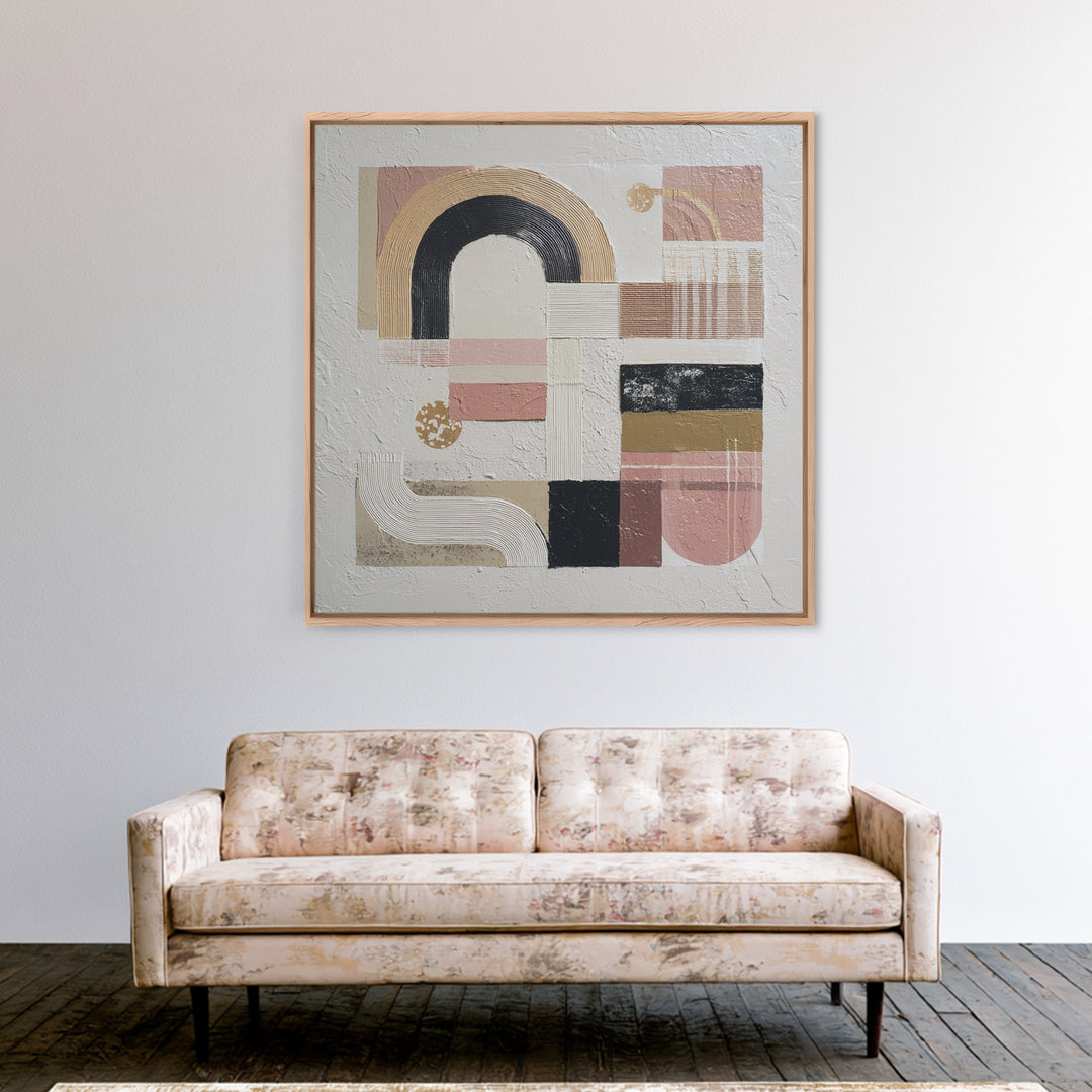 Ivory White Plaster Texture Composition Canvas Print, Monochrome Art, Modern Art, Living Room Decor, Fine Art, Mono, MON-1x1-5