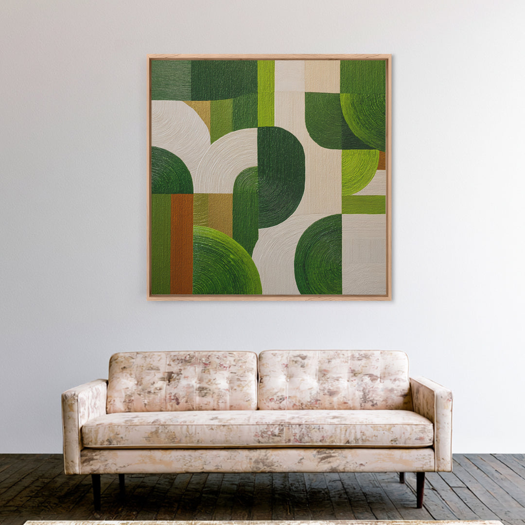 Green Botanical Study Canvas Print, Monochrome Art, Neutral Decor, Living Room Decor, Fine Art, Mono, Home Decor, Poster, MON-1x1-75