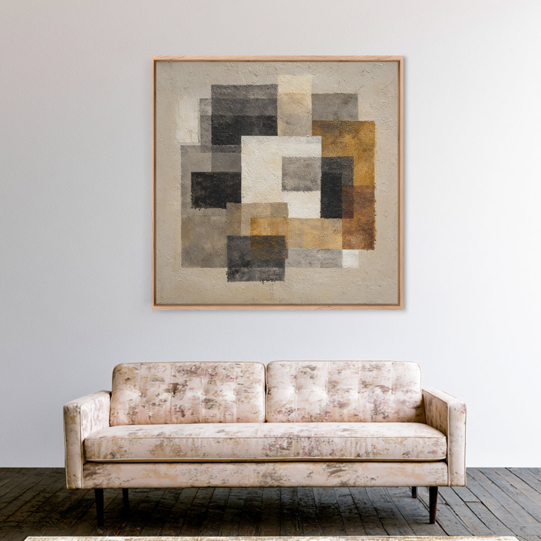 Black Ink Abstract Framed Canvas Print, Monochrome Art, Gallery Decor, Living Room Decor, Abstract Art, Mono, Contemporary Art, MON-1x1-78