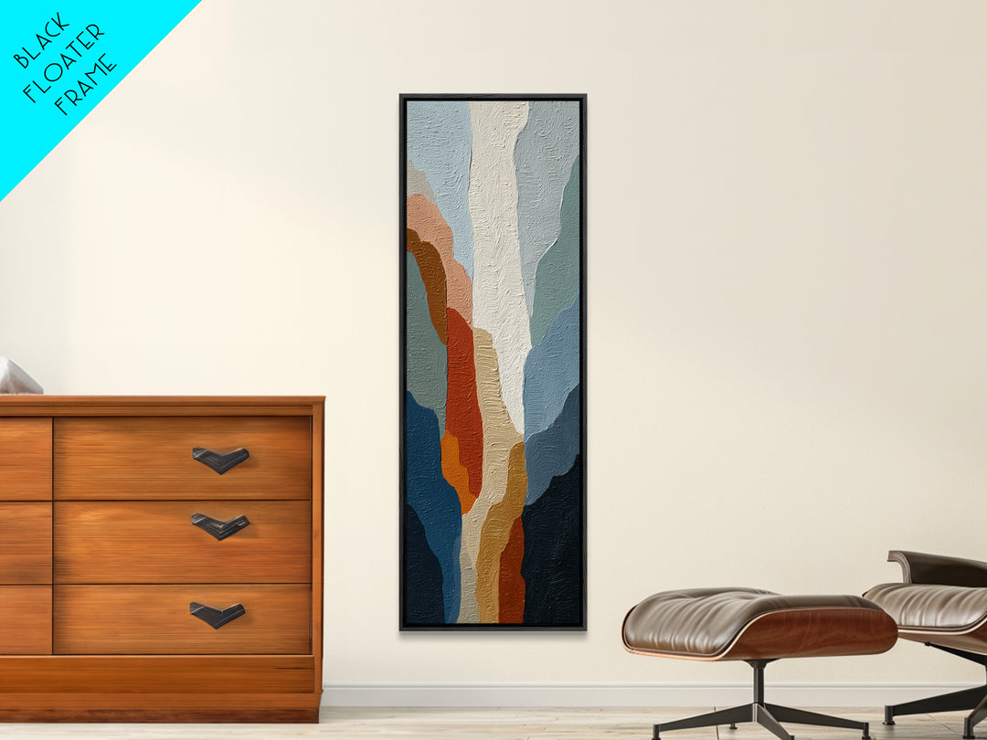Blue Mountain Ridge Layers Canvas Print, Monochrome Art, Statement Artwork, Living Room Decor, Fine Art, Mono, Art Prints, MON-1x3-12