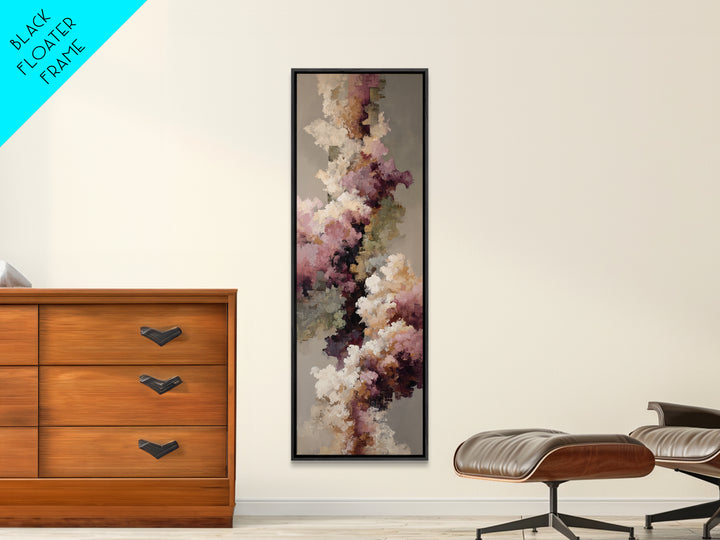 All Pink Cloudscape Framed Canvas Print, Monochrome Art, Luxury Decor, Living Room Decor, Fine Art, Mono, Printable Wall Art, MON-1x3-24
