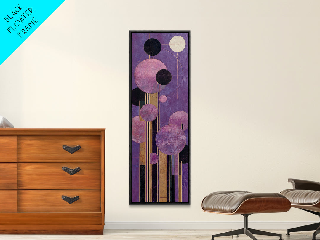 Purple Night Sky Canvas Print, Monochrome Art, Living Room Decor, Oil Painting, Mono, Apartment Decor, Printable Art, MON-1x3-27