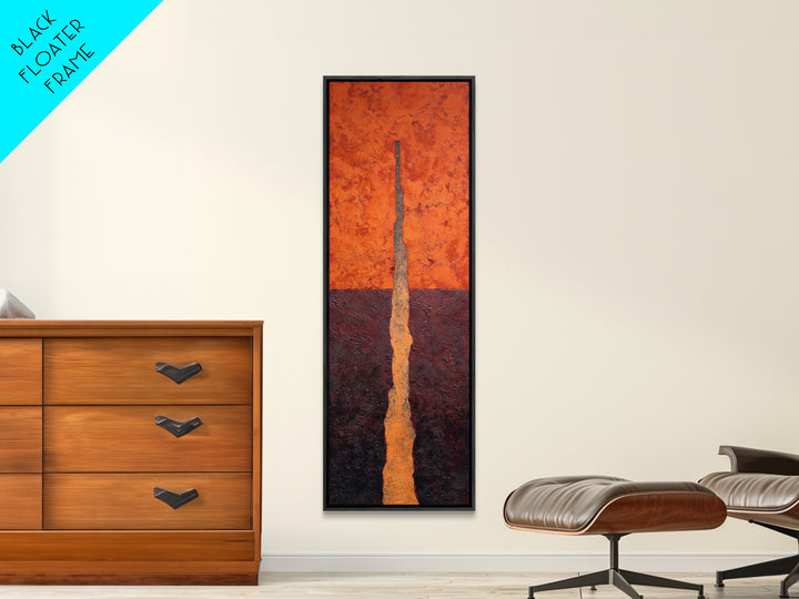 Burnt Orange Canyon Abstraction Canvas Print, Monochrome Art, Room Decor, Living Room Decor, Fine Art, Mono, Mid Century Modern, MON-1x3-28