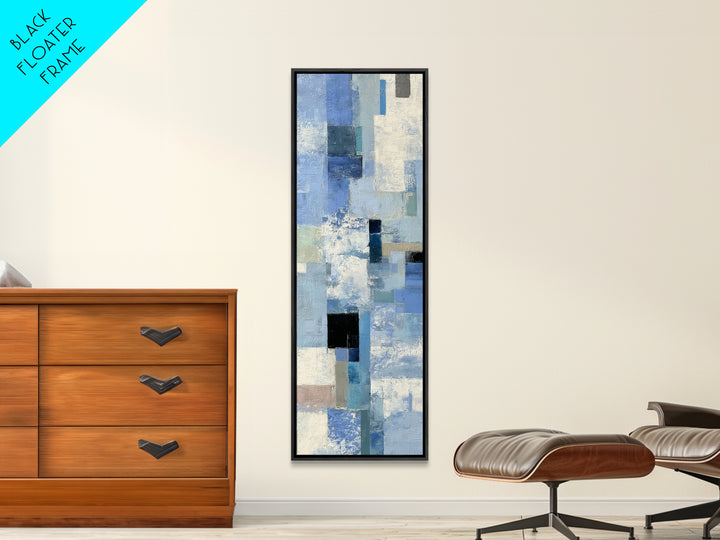 All Blue Ocean Abstraction Canvas Print, Monochrome Art, Fine Art Print, Living Room Decor, Oil Painting, Mono, Digital Prints, MON-1x3-37