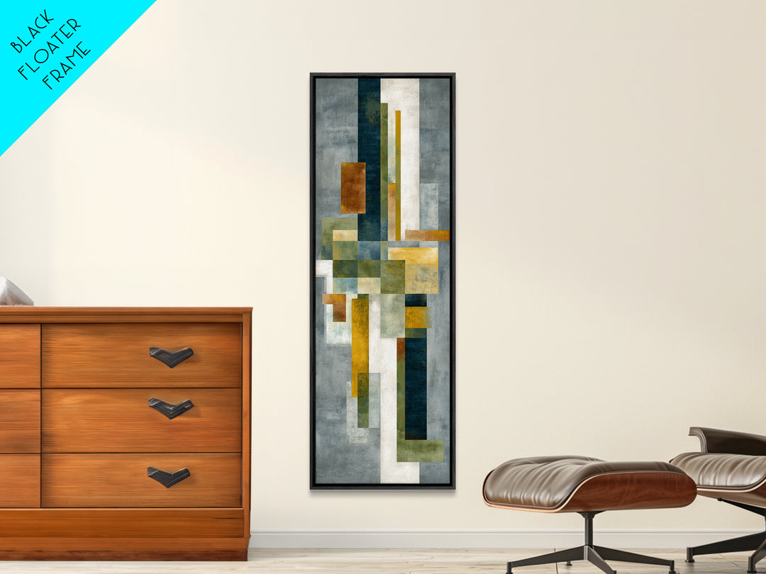 Green Botanical Study Canvas Print, Monochrome Art, Living Room Decor, Oil Painting, Mono, Dark Academia Decor, MON-1x3-39