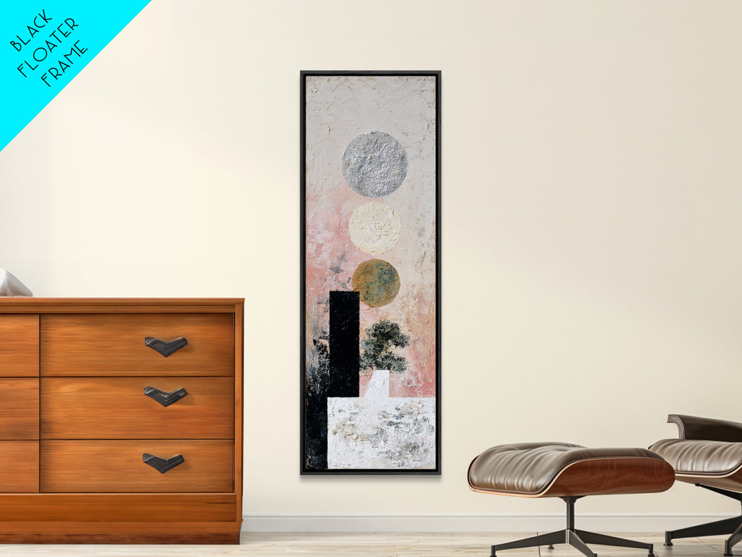 Silver Ocean Moonlight Scene Canvas Print, Monochrome Art, Large Wall Art, Living Room Decor, Fine Art, Mono, Modern Wall Art, MON-1x3-55