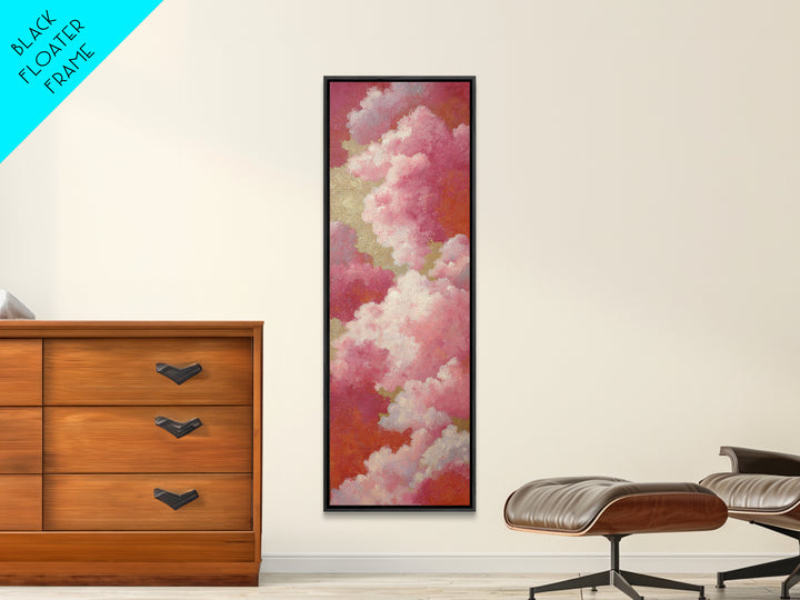 All Pink Cloudscape Canvas Print, Monochrome Art, Original Art, Living Room Decor, Fine Art, Mono, Bird Art, Bedroom Wall Art, MON-1x3-72
