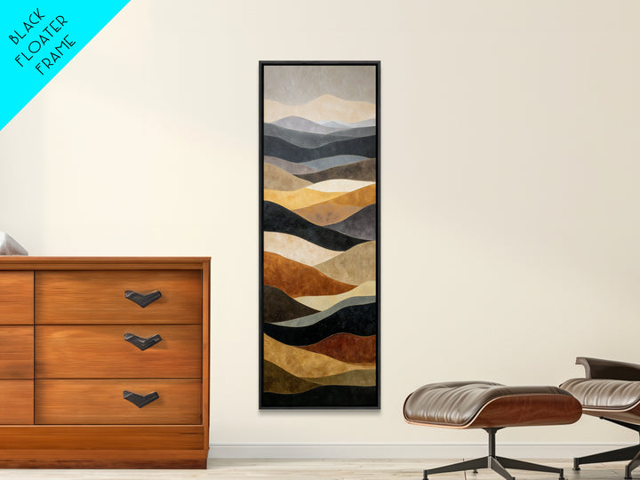 Charcoal Mountain Landscape Canvas Print, Monochrome Art, Digital Print, Living Room Decor, Fine Art, Mono, Modern Art, MON-1x3-88