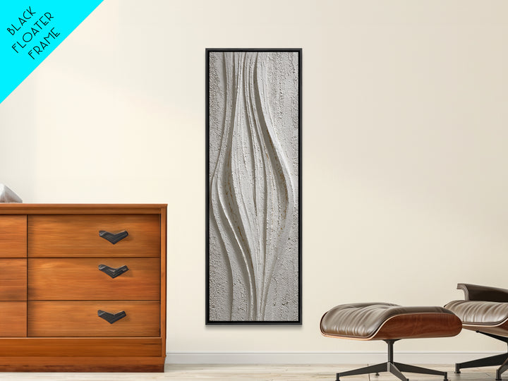 Ivory White Plaster Texture Composition Canvas Print, Monochrome Art, Boho Wall Art, Living Room Decor, Fine Art, Mono, MON-1x3-89