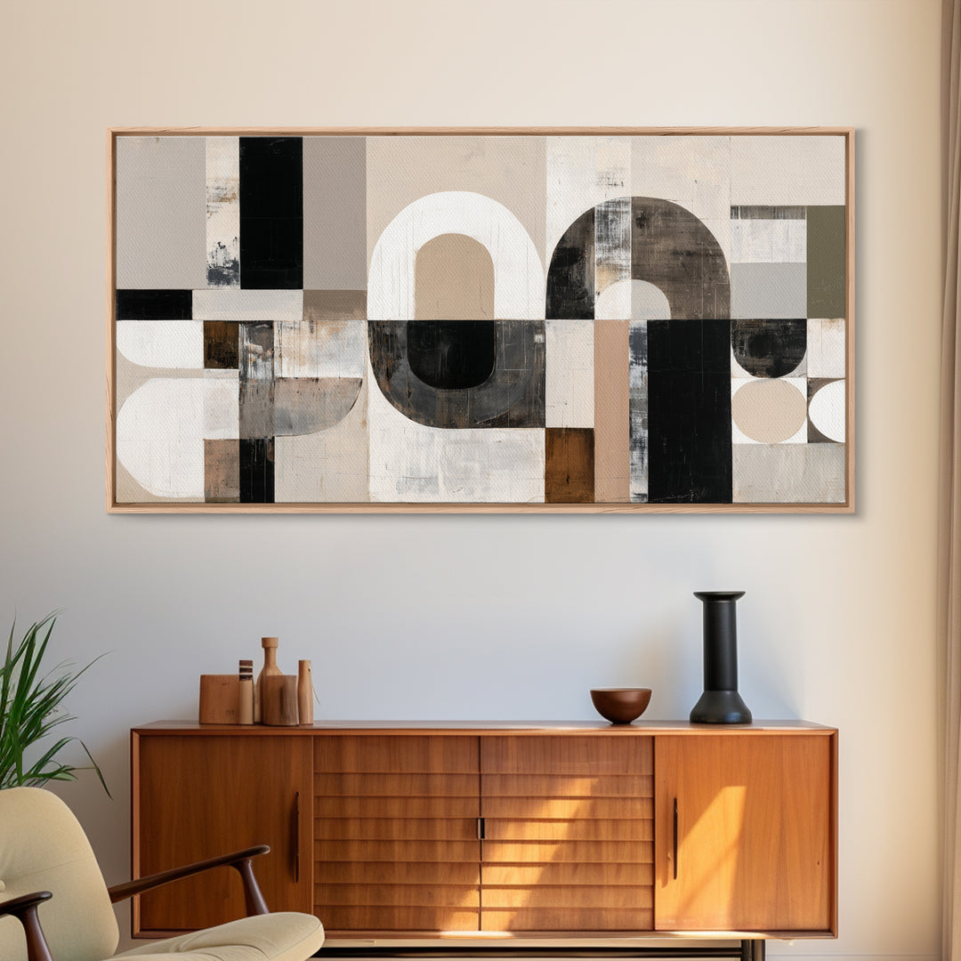 Black and White City Reflection Canvas Print, Monochrome Art, Contemporary Art, Living Room Decor, Fine Art, Mono, Original Art, MON-2x1-17
